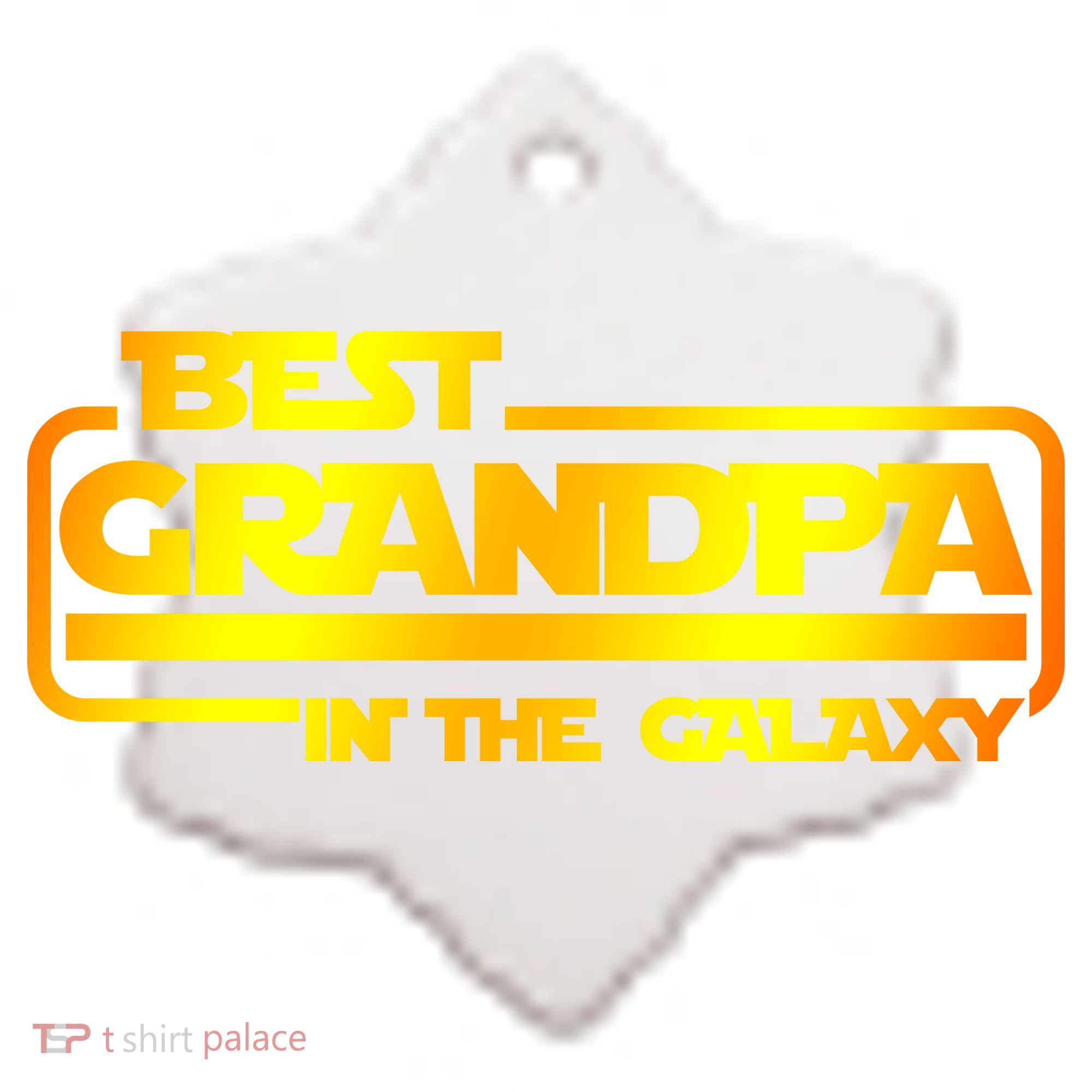 Best Grandpa In The Galaxy Funny Ceramic Ornament