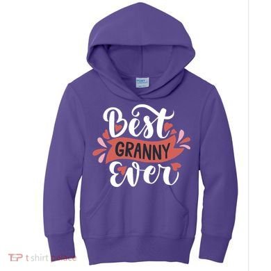 Best Granny Ever Hearts Kids Hoodie