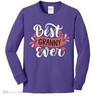 Best Granny Ever Hearts Kids Long Sleeve Shirt thumb 0