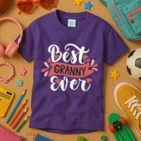 Best Granny Ever Hearts Kids T-Shirt thumb 3