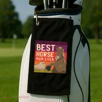 Best Horse Mom Ever Golf Towel thumb 2