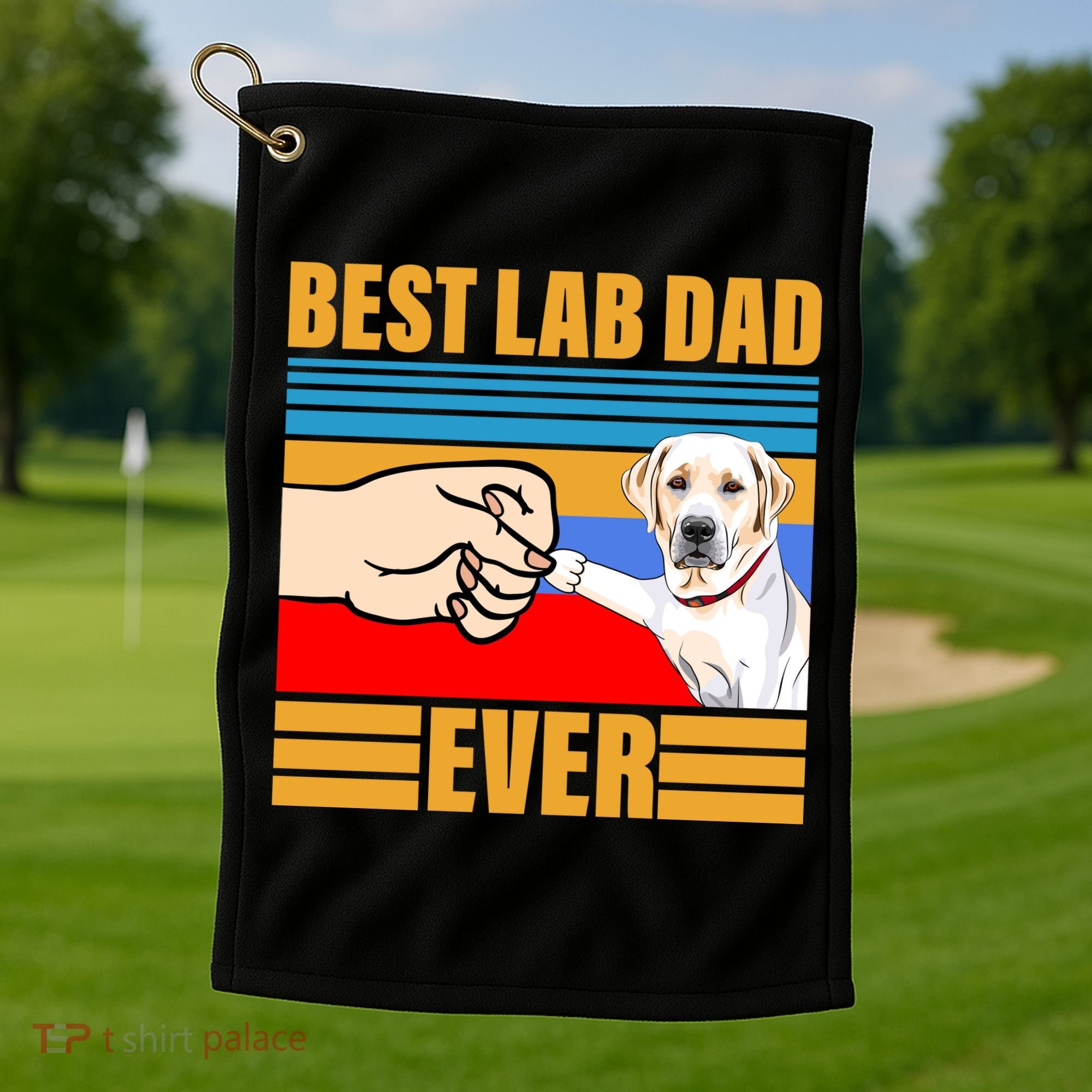 Best Lab Dad Ever Golf Towel