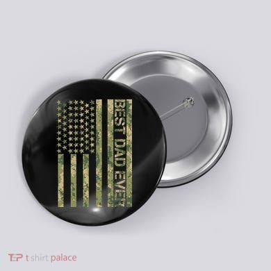 Best Military Dad Ever Button