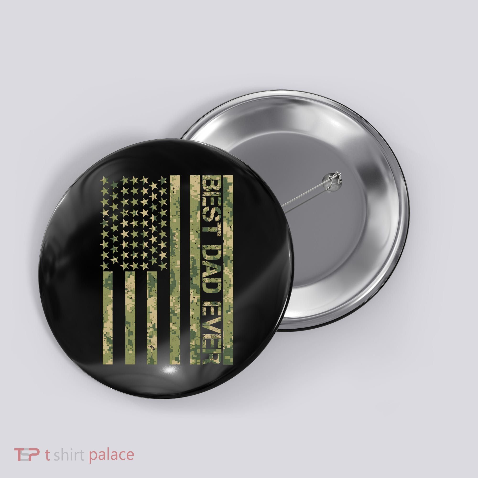 Best Military Dad Ever Button