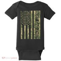 Best Military Dad Ever Baby Bodysuit thumb 0