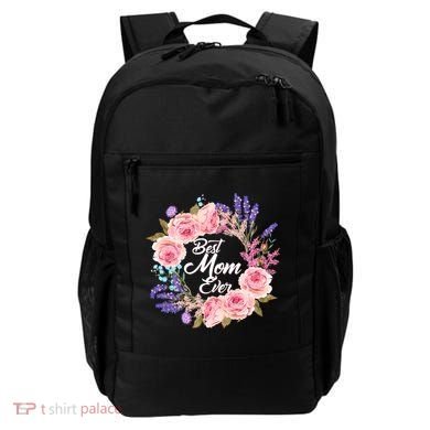 Best Mom Ever Flower Wreath Backpack