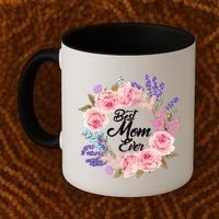 Best Mom Ever Flower Wreath Coffee Mug thumb 2