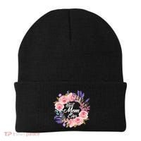 Best Mom Ever Flower Wreath Beanie thumb 0