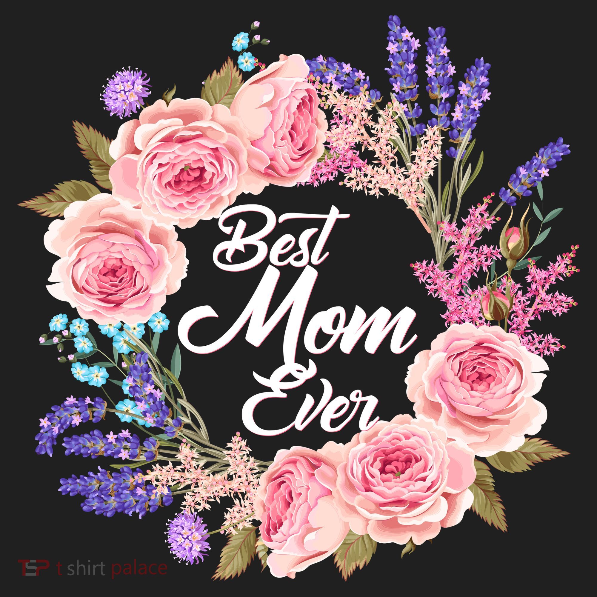 Best Mom Ever Flower Wreath Beanie
