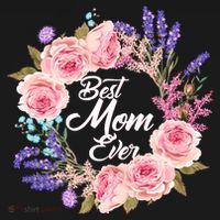 Best Mom Ever Flower Wreath Women's Hoodie thumb 2
