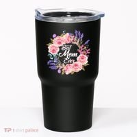 Best Mom Ever Flower Wreath Tumbler thumb 0