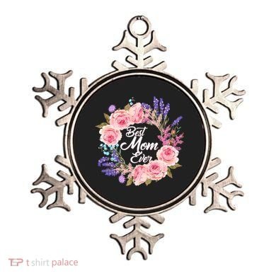 Best Mom Ever Flower Wreath Ornament