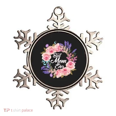 Best Mom Ever Flower Wreath Ornament
