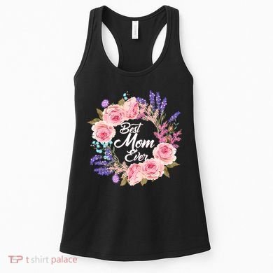 Best Mom Ever Flower Wreath Women's Tank Top