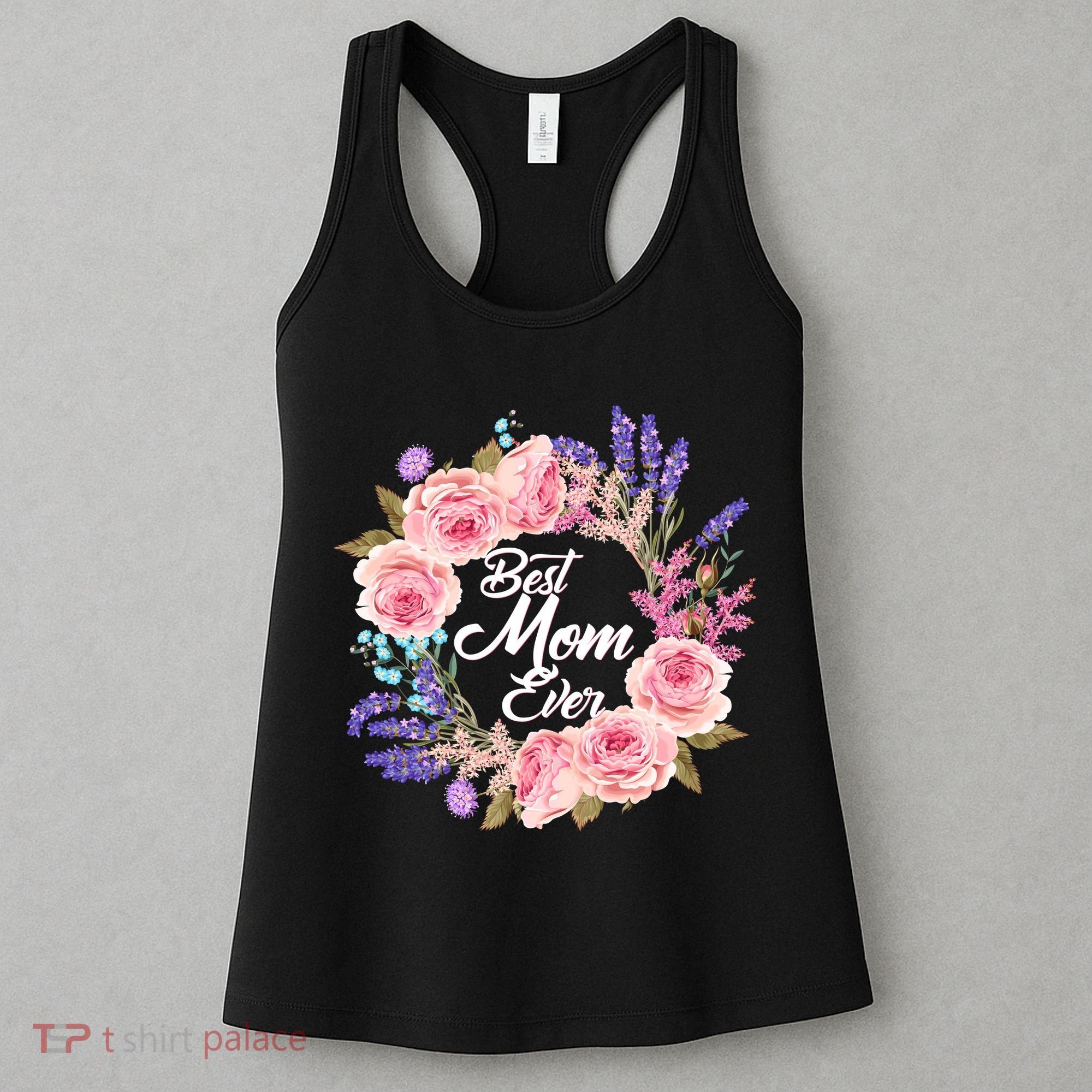 Best Mom Ever Flower Wreath Women's Tank Top