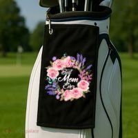 Best Mom Ever Flower Wreath Golf Towel thumb 2