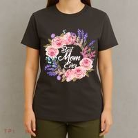Best Mom Ever Flower Wreath T-Shirt thumb 4