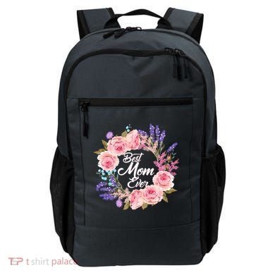Best Mom Ever Flower Wreath Backpack