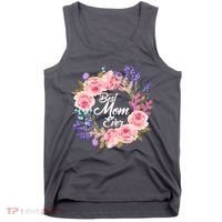 Best Mom Ever Flower Wreath Tank Top thumb 0