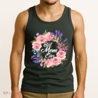 Best Mom Ever Flower Wreath Tank Top thumb 3