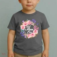 Best Mom Ever Flower Wreath Toddler T-Shirt thumb 2