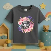 Best Mom Ever Flower Wreath Toddler T-Shirt thumb 3