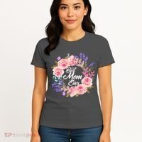 Best Mom Ever Flower Wreath Women's T-Shirt thumb 4