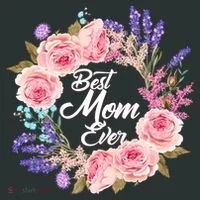 Best Mom Ever Flower Wreath Women's T-Shirt thumb 6