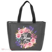 Best Mom Ever Flower Wreath Tote Bag thumb 0