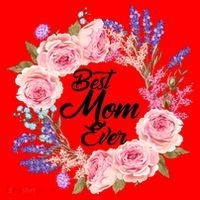 Best Mom Ever Flower Wreath Santa Hat thumb 1