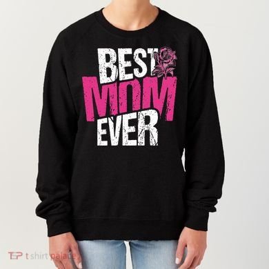 Best Mom Ever Rose Distressed Women's Sweatshirt