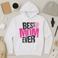 Best Mom Ever Rose Distressed Hoodie thumb 3