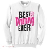 Best Mom Ever Rose Distressed Sweatshirt thumb 0