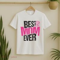 Best Mom Ever Rose Distressed T-Shirt thumb 2