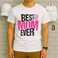 Best Mom Ever Rose Distressed T-Shirt thumb 6