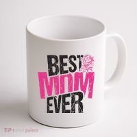 Best Mom Ever Rose Distressed Coffee Mug thumb 1