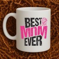 Best Mom Ever Rose Distressed Coffee Mug thumb 2