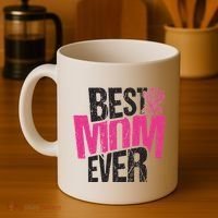 Best Mom Ever Rose Distressed Coffee Mug thumb 4