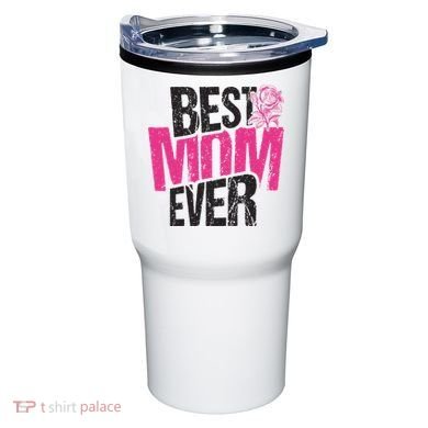 Best Mom Ever Rose Distressed Tumbler