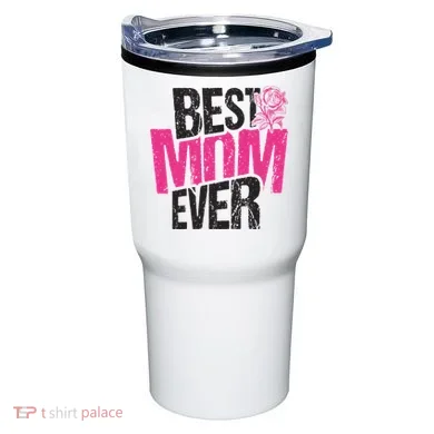 Best Mom Ever Rose Distressed Tumbler