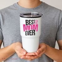 Best Mom Ever Rose Distressed Tumbler thumb 2