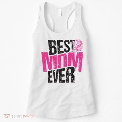 Best Mom Ever Rose Distressed Women's Tank Top