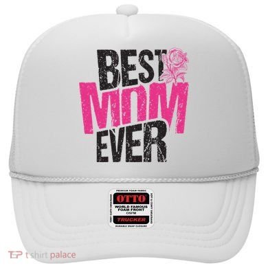 Best Mom Ever Rose Distressed Hat