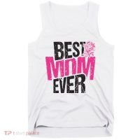Best Mom Ever Rose Distressed Tank Top thumb 0