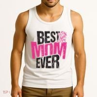 Best Mom Ever Rose Distressed Tank Top thumb 3