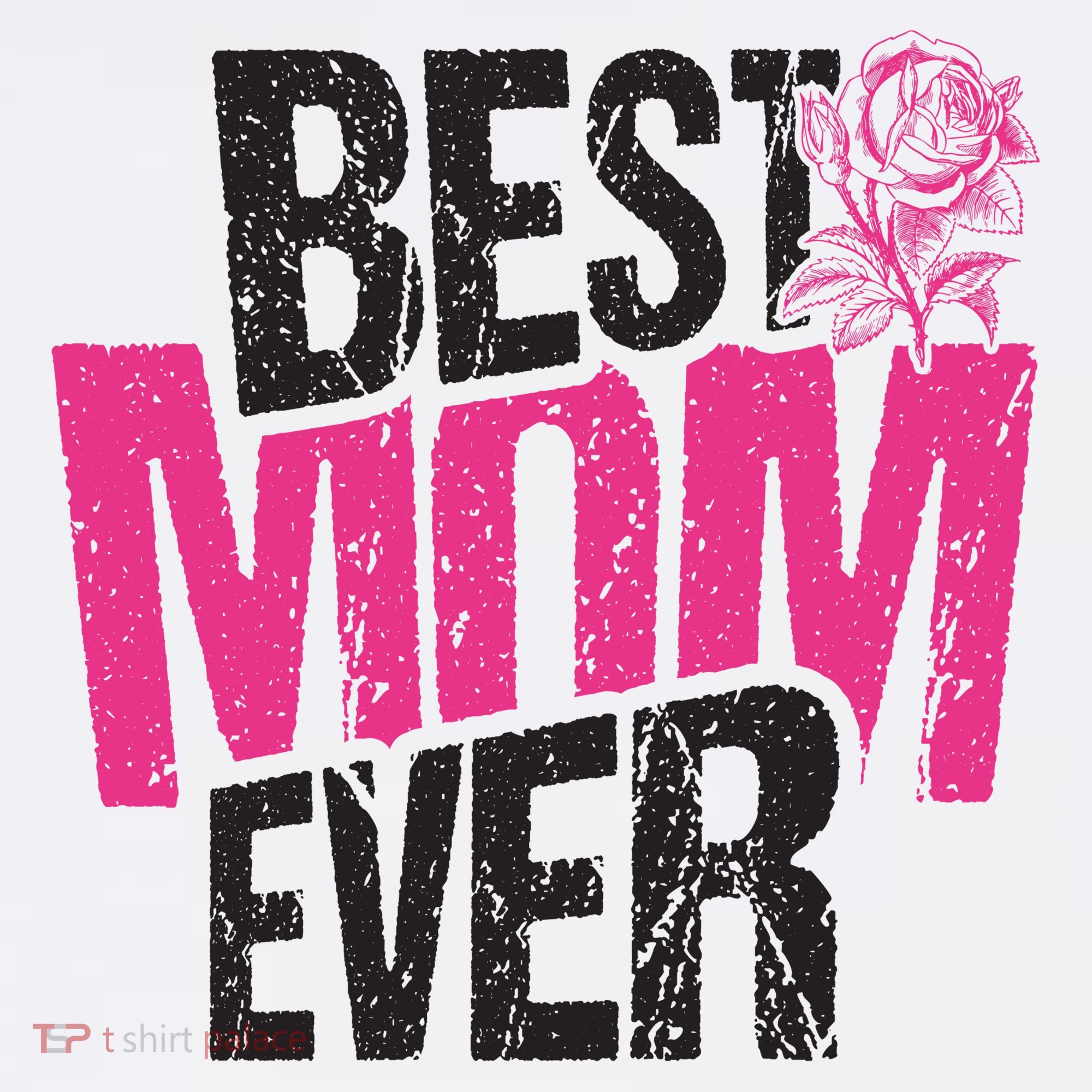 Best Mom Ever Rose Distressed Women's T-Shirt