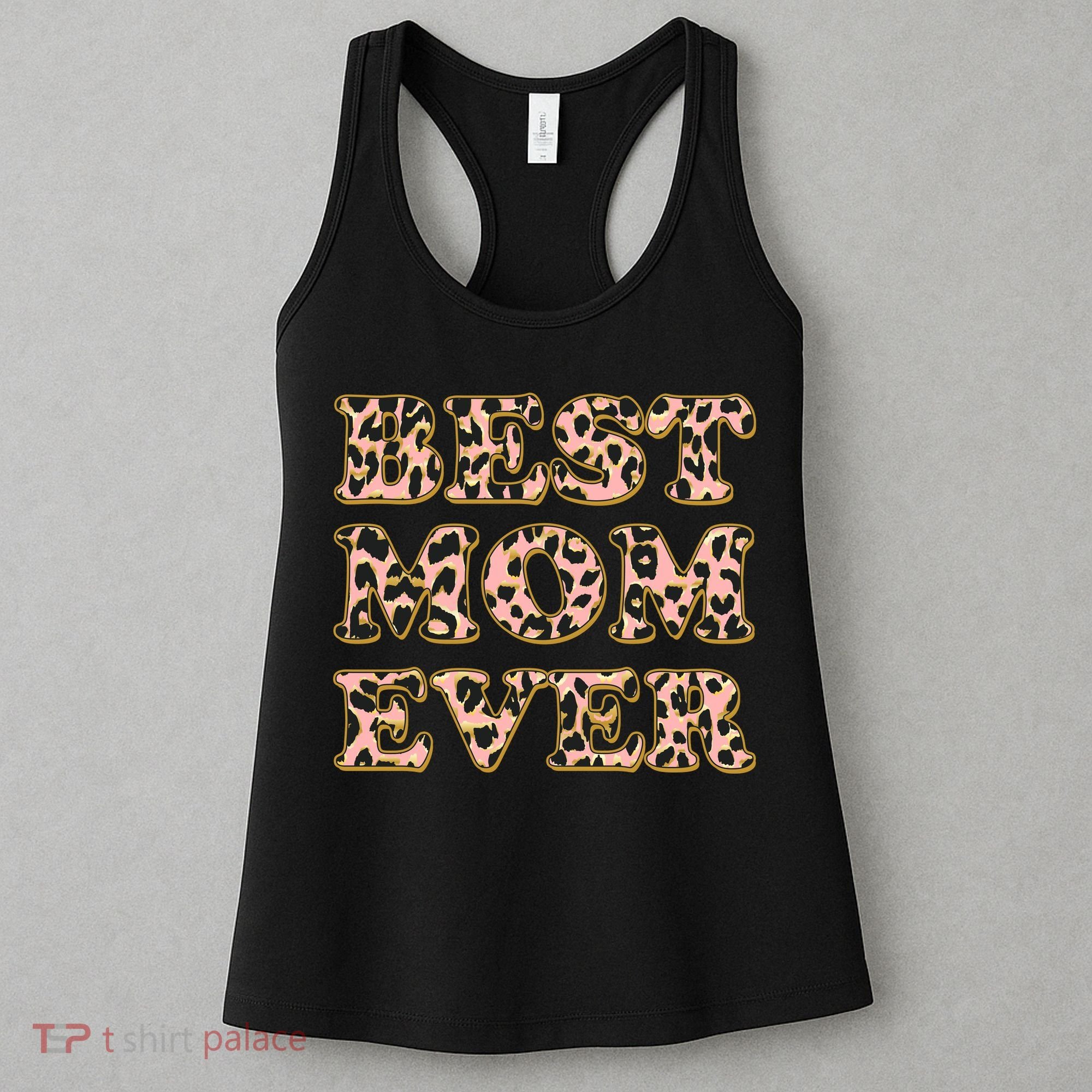 Best Mom Ever Stylish Leopard Print Women's Tank Top