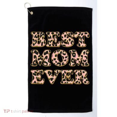 Best Mom Ever Stylish Leopard Print Golf Towel