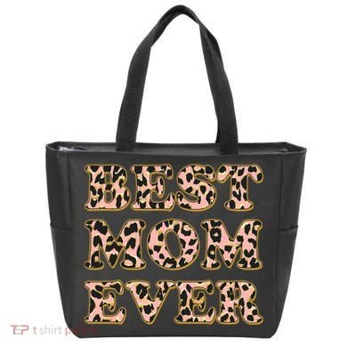 Best Mom Ever Stylish Leopard Print Bag