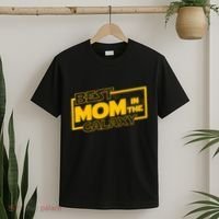Best Mom In The Galaxy Parody Movie Logo T-Shirt thumb 2